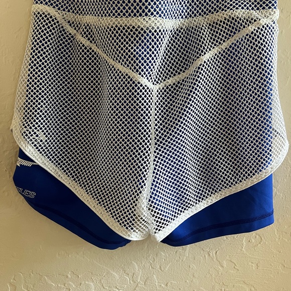 LF The Brand Mesh Fishnet Layered Shorts - Picture 7 of 8